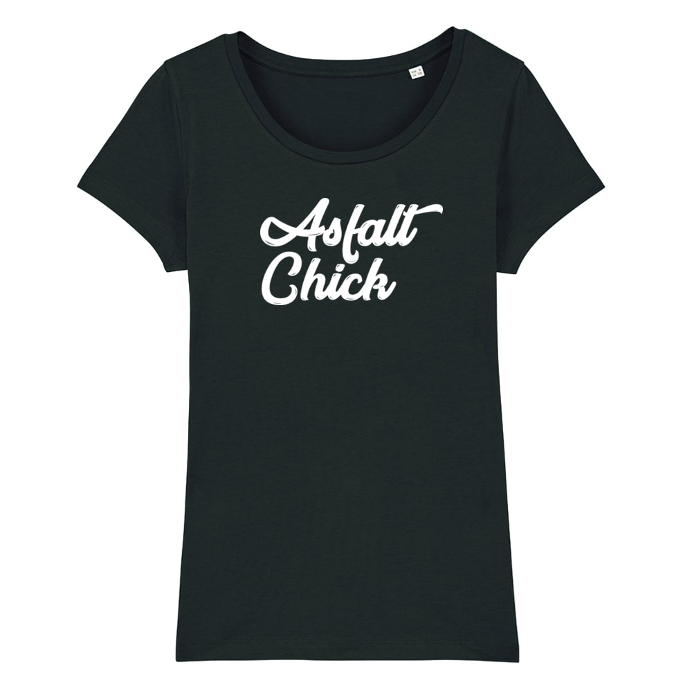 T-shirt dames noir asphalte poussin