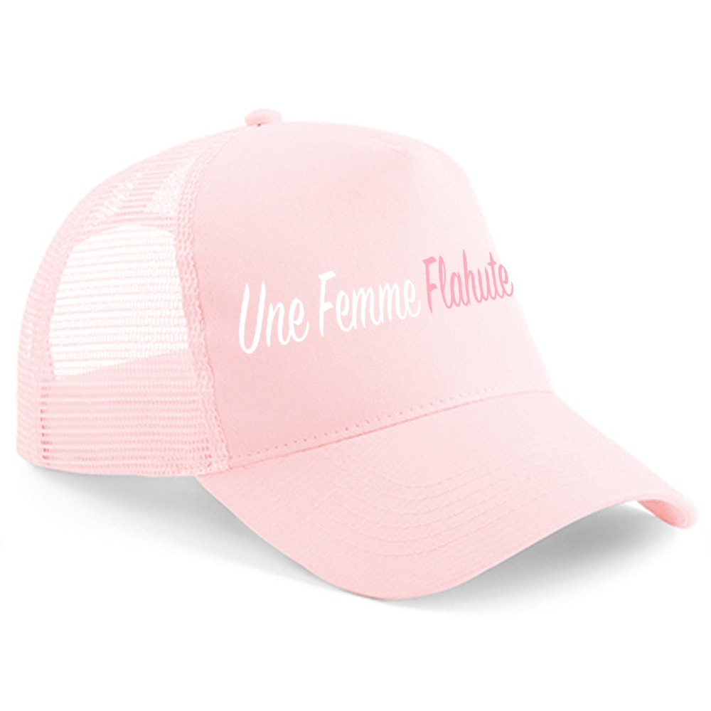 trucker cap une femme flahute