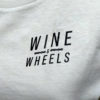 T-shirt ladies wine & wheels vintage white atmosphere