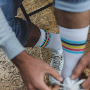 Atmosphère photo Belgique chaussettes Blanc 3