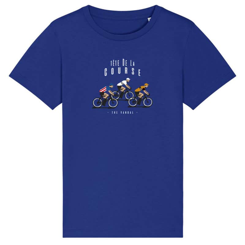 t-shirt enfant tete de la course worker bleu