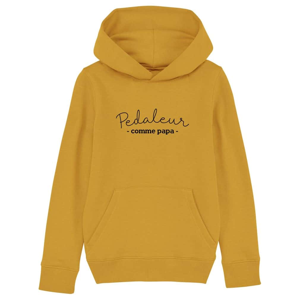 pedaleur comme papa hoody ochre