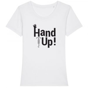 Hand Up Front Ladies White