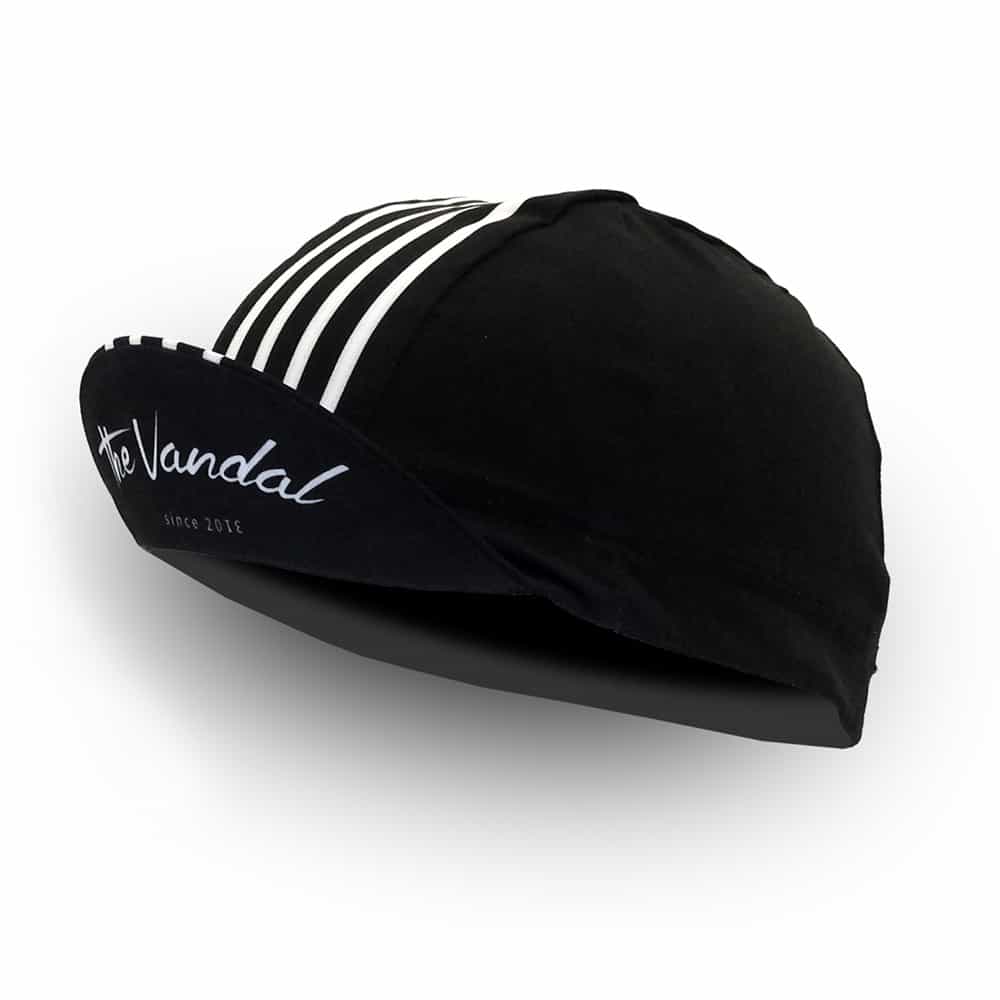 Casquette cycliste à rayures