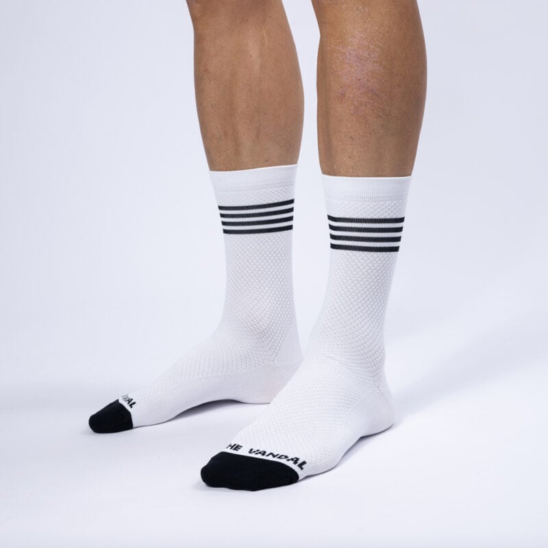 WHTE Stripes performance sock packshot