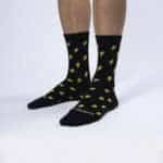 Casual Lightning Sokken Zwart - 36 - 42, Black