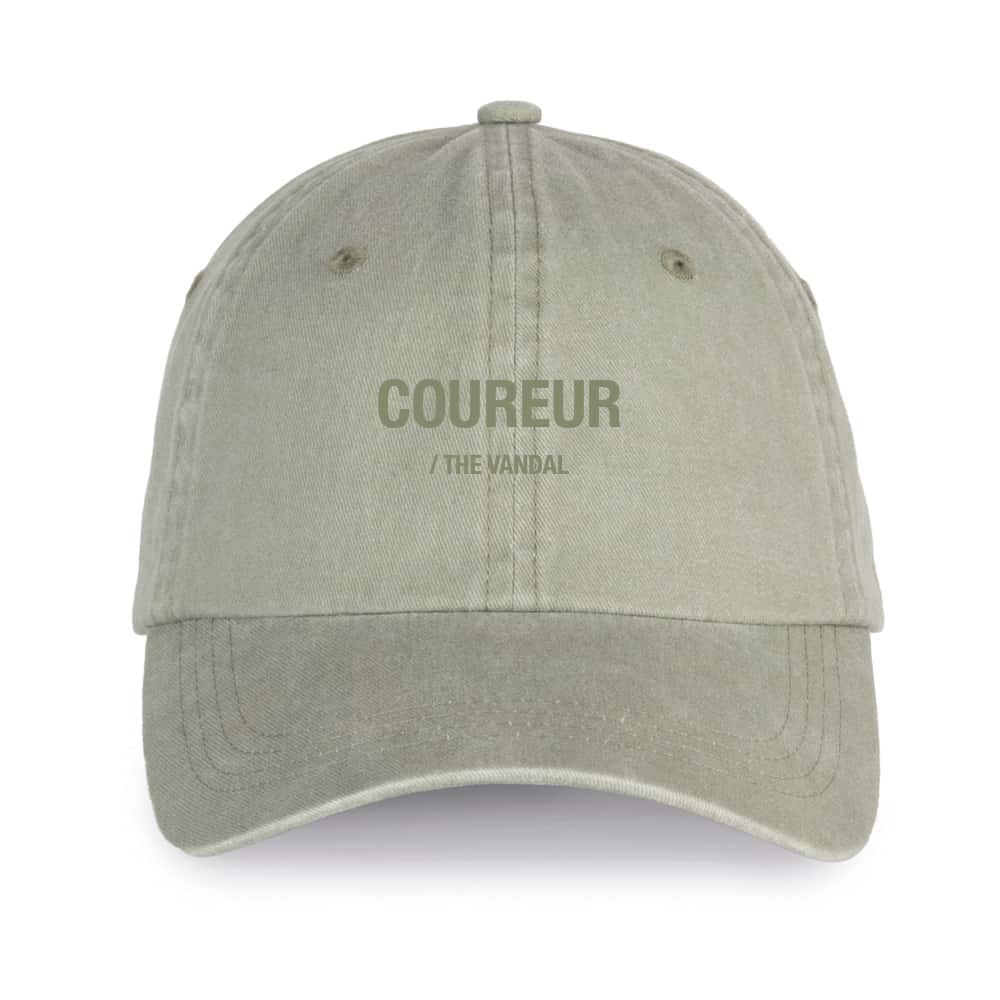 Packshot vintage trucker cap olive coureur olive RGB