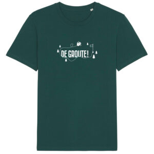 Logo du t-shirt vert glacé de la groute