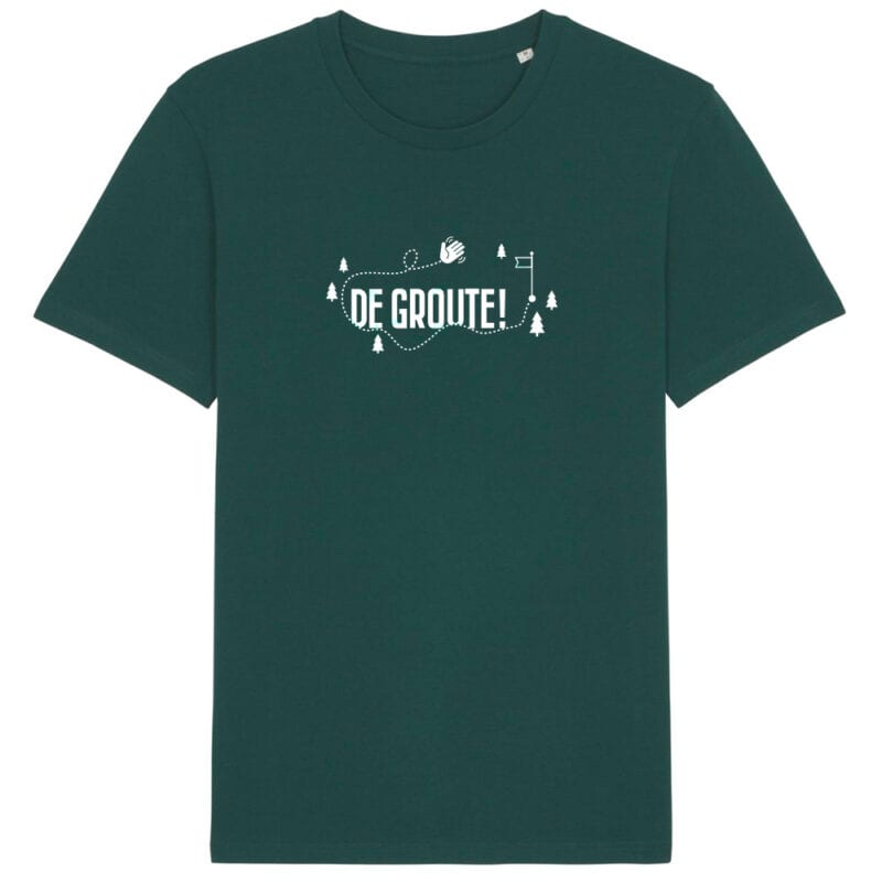 Logo du t-shirt vert glacé de la groute