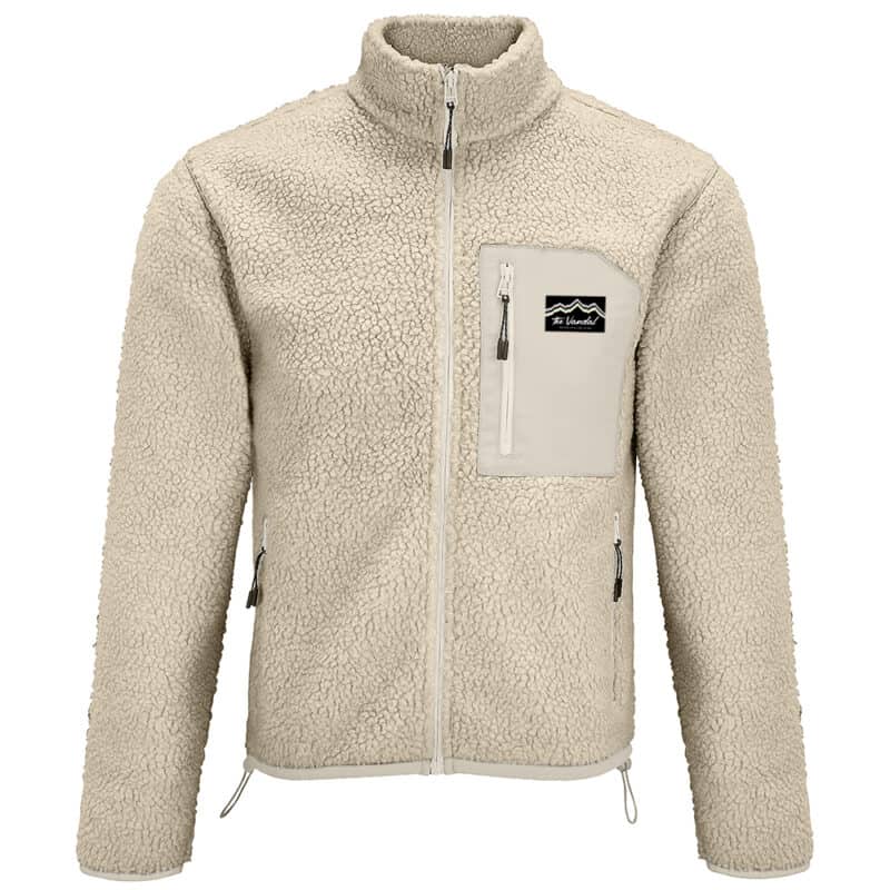 Packshot fleece jacket beige