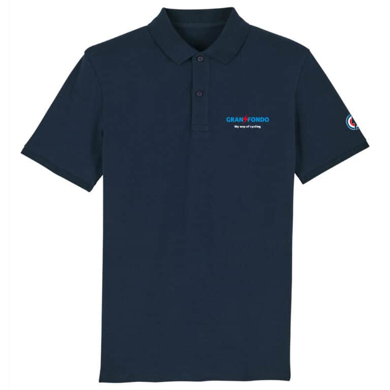 Polo Granfondoteam Logo Navy