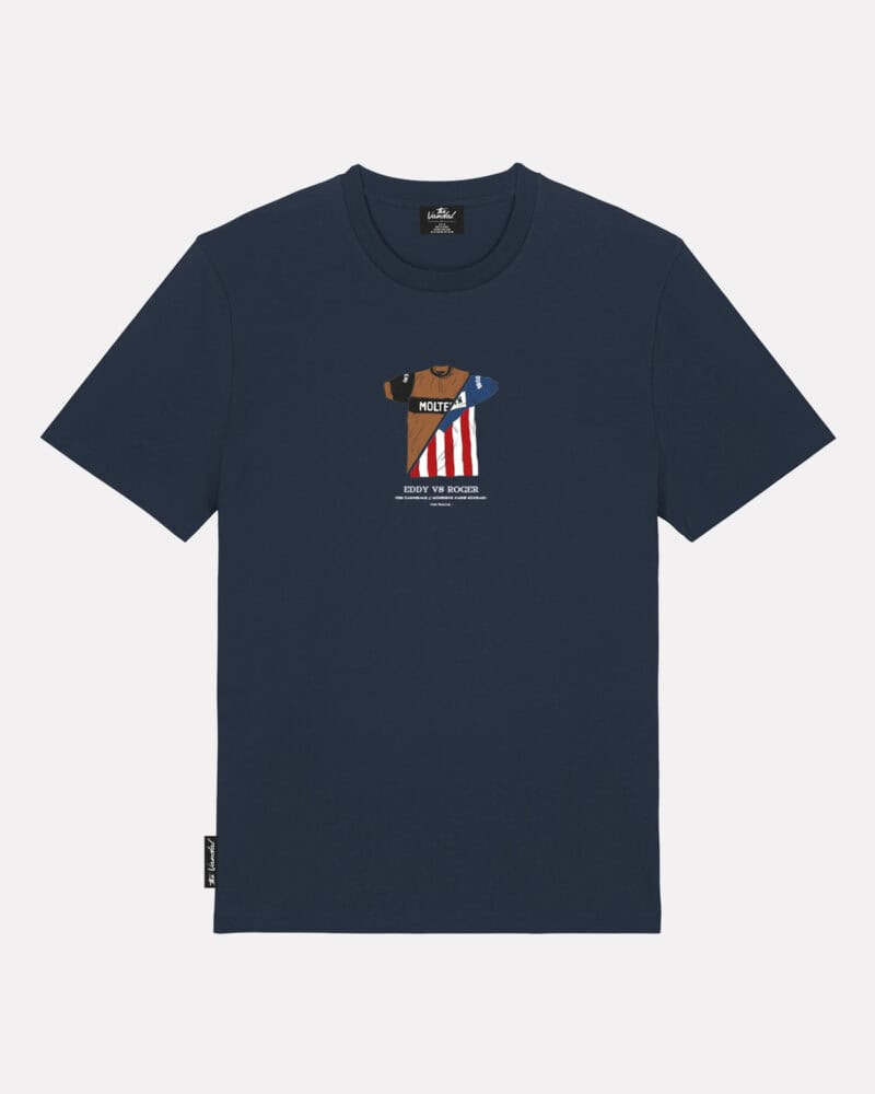 Packshot t-shirt eddy vs roger Navy VK