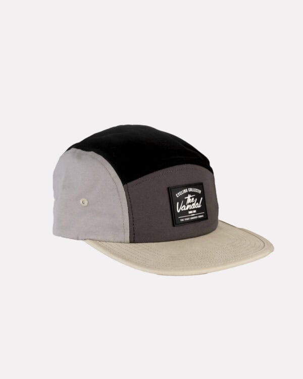 Casquette 5 panneaux Noir/gris